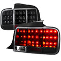 2005-2009 Ford Mustang S197 Sequential LED Tail Lights (Matte Black Housing / Clear Lens)