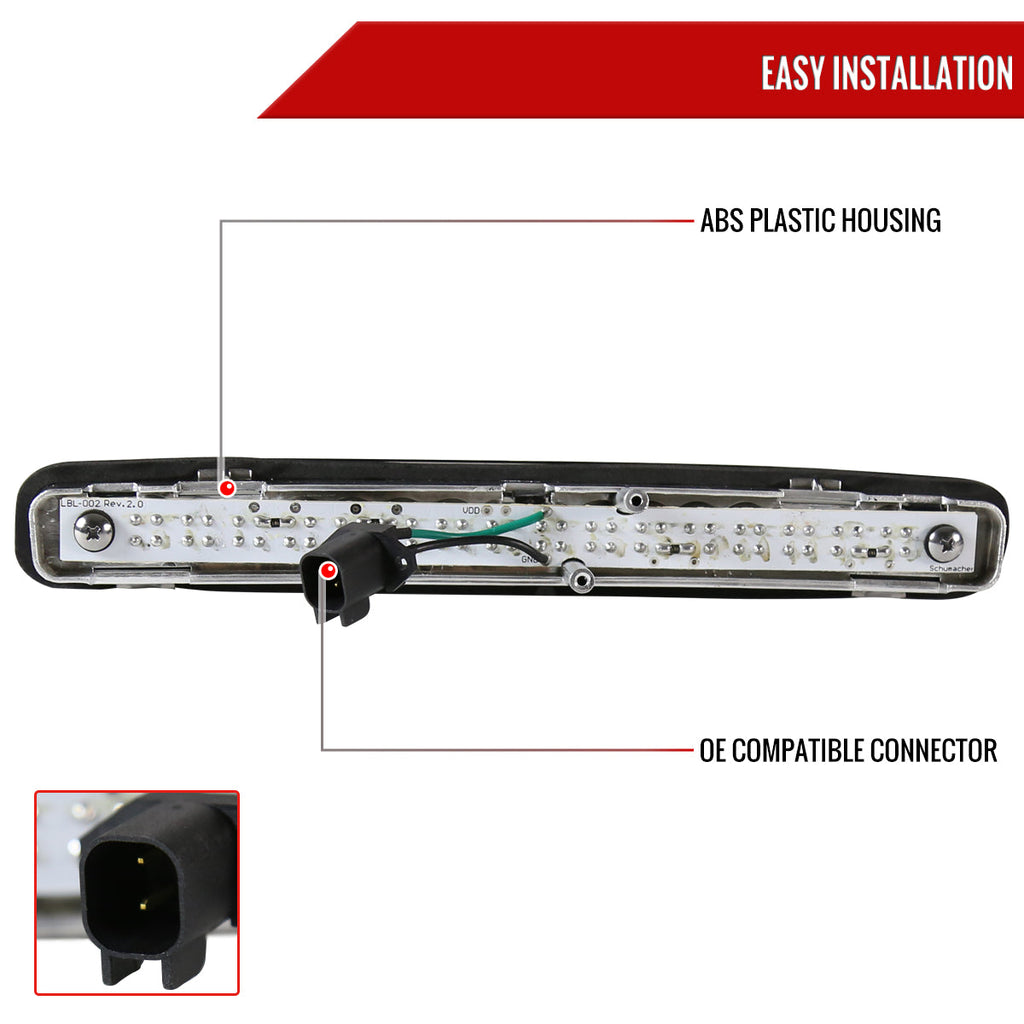 2005-2009 Ford Mustang S197 LED 3rd Brake Light - APC (Chrome Housing / Red Lens)
