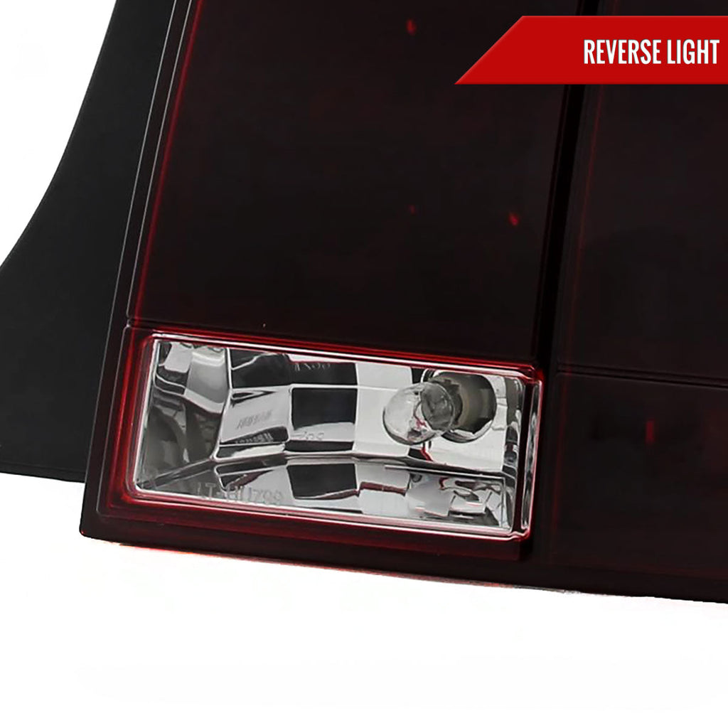 2005-2009 Ford Mustang S197 Sequential LED Tail Lights (Chrome Housing / Red Smoked Lens)