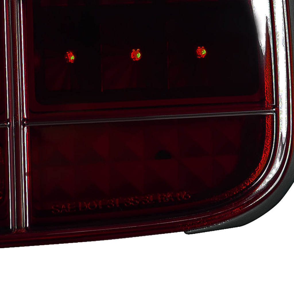 2005-2009 Ford Mustang S197 Sequential LED Tail Lights (Chrome Housing / Red Smoked Lens)