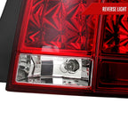 2005-2009 Ford Mustang S197 Sequential LED Tail Lights (Chrome Housing / Red Lens)