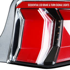 2010-2012 Ford Mustang S197 Sequential LED Tail Lights (Jet Black Housing / Clear Lens)