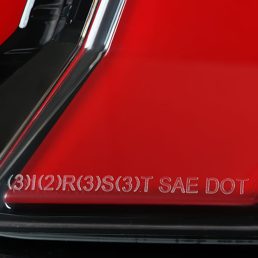 2010-2012 Ford Mustang S197 Sequential LED Tail Lights (Jet Black Housing / Clear Lens)