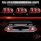 2010-2012 Ford Mustang S197 Base GT Red Tail Lights w/ Sequential LED Turn Signal (Black Housing / Clear Lens)
