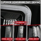 2010-2012 Ford Mustang S197 Base GT Red Tail Lights w/ Sequential LED Turn Signal (Black Housing / Clear Lens)