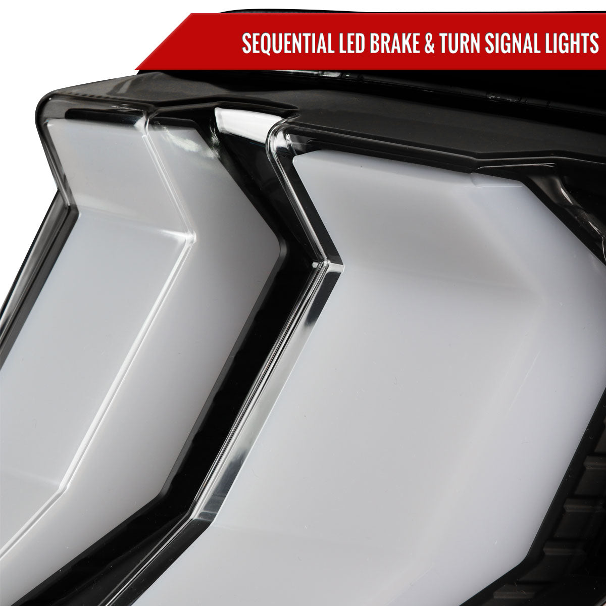 2010-2012 Ford Mustang S197 Sequential LED Tail Lights (Matte Black Housing / Clear Lens)