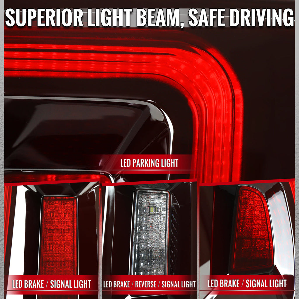 2010-2012 Ford Mustang S197 Base GT Red Tail Lights w/ Sequential LED Turn Signal (Black Housing / Red Lens)