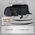 2010-2012 Ford Mustang S197 Base GT Red Tail Lights w/ Sequential LED Turn Signal (Black Housing / Red Lens)