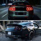 2010-2012 Ford Mustang S197 Base GT Red Tail Lights w/ Sequential LED Turn Signal (Black Housing / Red Lens)