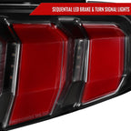 2010-2012 Ford Mustang S197 Sequential LED Tail Lights (Satin Black)