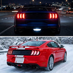 2015-2023 Ford Mustang S550 Sequential LED Turn Signal Euro Tail Lights (Black Housing / Smoked Lens)