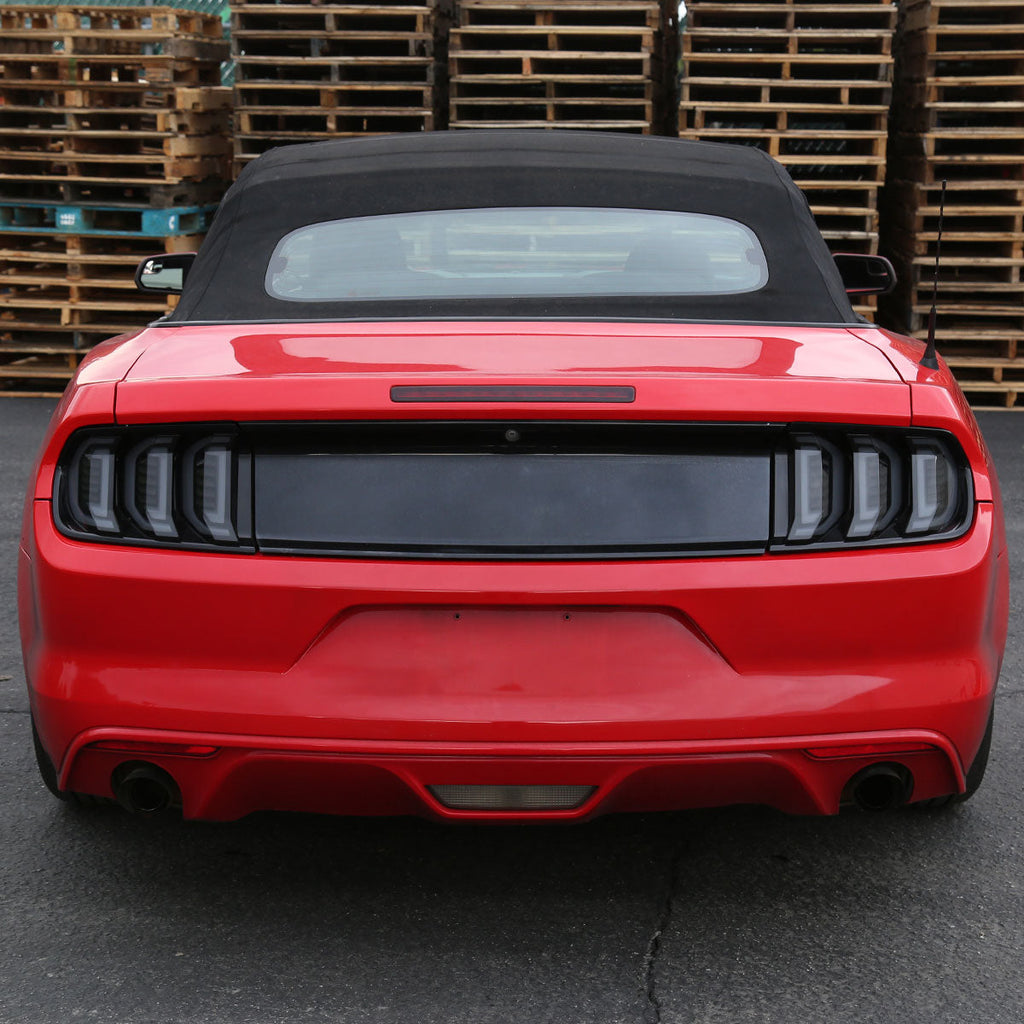 2015-2023 Ford Mustang S550 Sequential Signal LED Tail Lights (Glossy Black Housing / Smoked Lens)