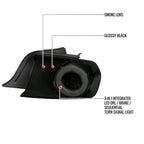 2015-2022 Ford Mustang S550 Coupe/Convertible LED Tail Lights (Glossy Black Housing / Smoked Lens)