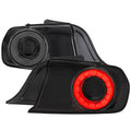 2015-2022 Ford Mustang S550 Coupe/Convertible LED Tail Lights (Glossy Black Housing / Smoked Lens)