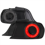 2015-2022 Ford Mustang S550 Coupe/Convertible LED Tail Lights (Glossy Black Housing / Smoked Lens)