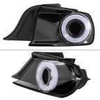 2015-2022 Ford Mustang S550 Coupe/Convertible White LED Bar Tail Lights (Glossy Black Housing / Clear Lens)