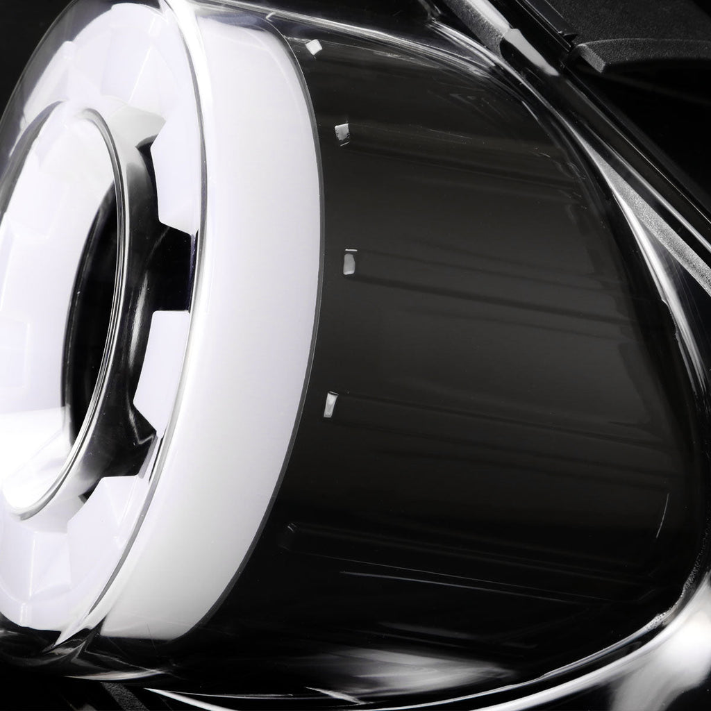 2015-2022 Ford Mustang S550 Coupe/Convertible White LED Bar Tail Lights (Glossy Black Housing / Clear Lens)