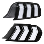 2015-2023 Ford Mustang S550 Sequential LED Turn Signal Tail Lights (Black Housing / Clear Lens)