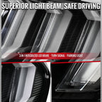 2015-2023 Ford Mustang S550 Sequential LED Turn Signal Euro Tail Lights (Black Housing / Clear Lens)