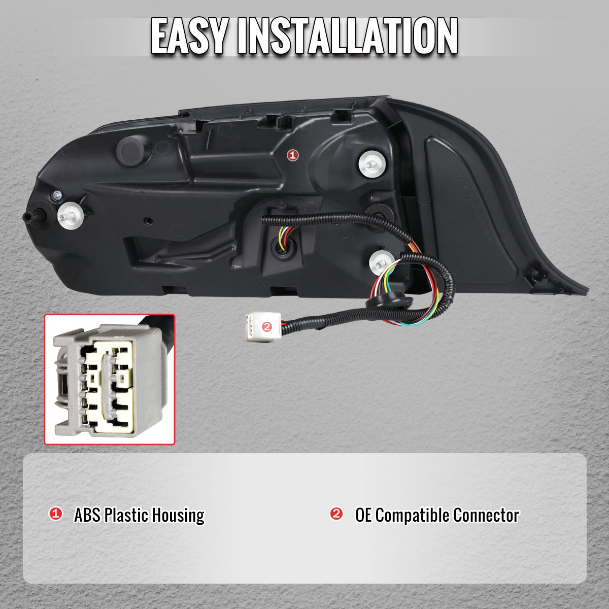 2015-2023 Ford Mustang S550 Sequential LED Turn Signal Euro Tail Lights (Black Housing / Clear Lens)