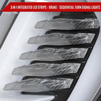 2015-2023 Ford Mustang S550 Sequential Signal LED Tail Lights (Jet Black Housing / Clear Lens)