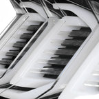 2015-2023 Ford Mustang S550 Sequential Signal LED Tail Lights (Jet Black Housing / Clear Lens)