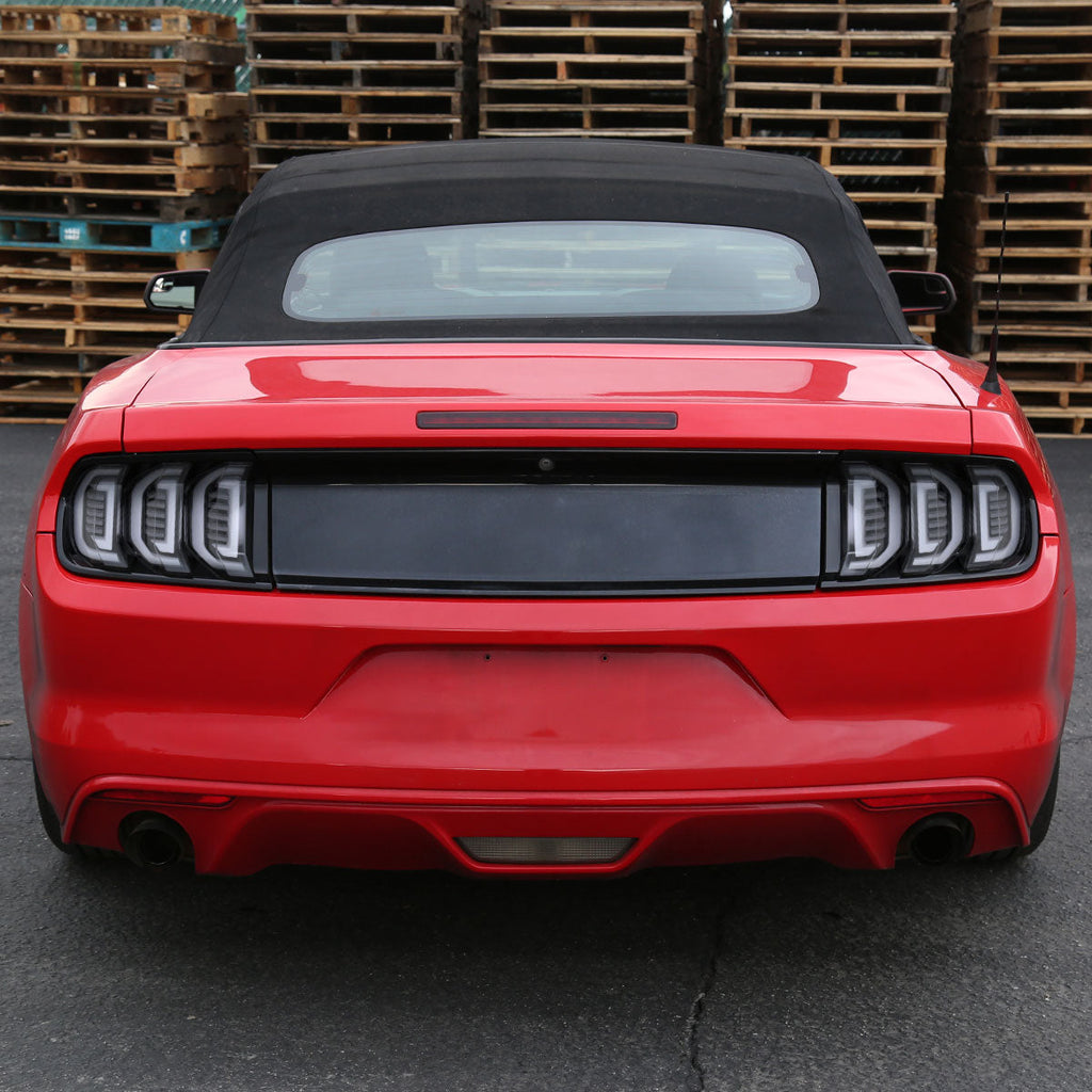 2015-2023 Ford Mustang S550 Sequential Signal LED Tail Lights (Jet Black Housing / Clear Lens)