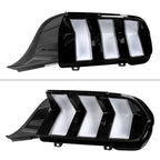2024-2026 Ford Mustang S650 Full LED Switchback Sequential Tail Lights with Startup Animation (Black Housing / Clear Lens)