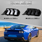 2024-2026 Ford Mustang S650 Full LED Switchback Sequential Tail Lights with Startup Animation (Black Housing / Smoked Lens)