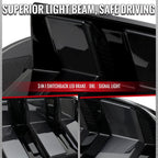 2024-2026 Ford Mustang S650 Full LED Switchback Sequential Tail Lights with Startup Animation (Black Housing / Smoked Lens)