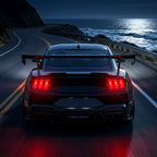 2024-2026 Ford Mustang S650 Full LED Switchback Sequential Tail Lights with Startup Animation (Black Housing / Smoked Lens)