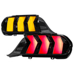 2024-2026 Ford Mustang S650 Full LED Switchback Sequential Tail Lights with Startup Animation (Black Housing / Smoked Lens)