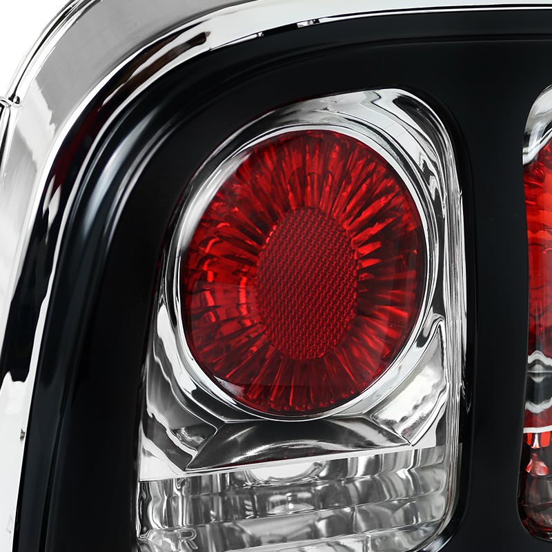 1994-1998 Ford Mustang SN95 Tail Lights (Chrome Housing / Clear Lens)