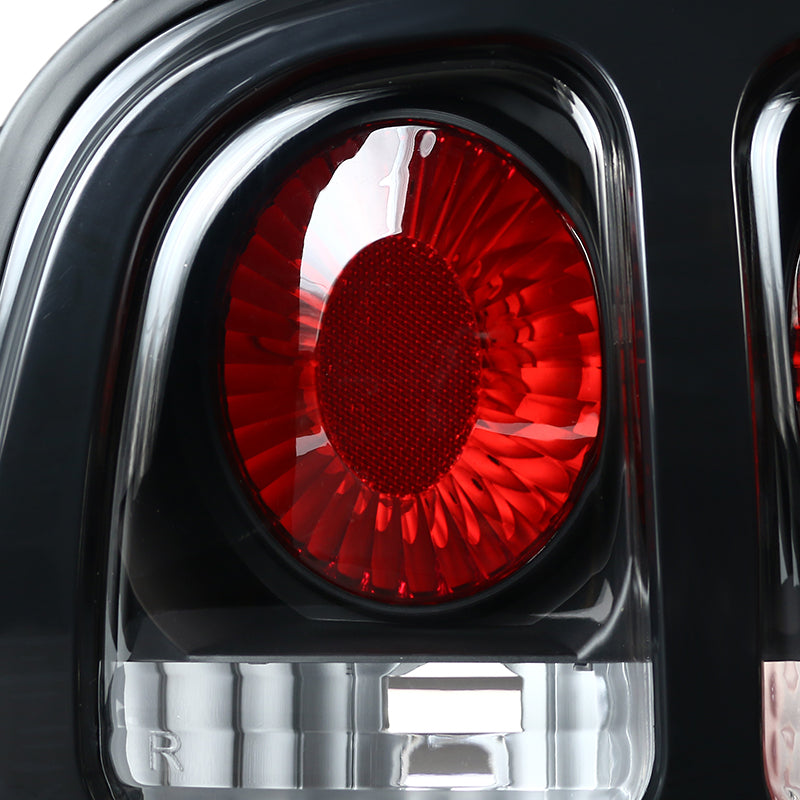 1994-1998 Ford Mustang SN95 Tail Lights (Matte Black Housing / Clear Lens)