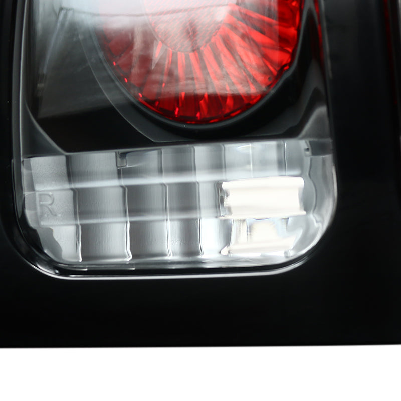 1994-1998 Ford Mustang SN95 Tail Lights (Matte Black Housing / Clear Lens)