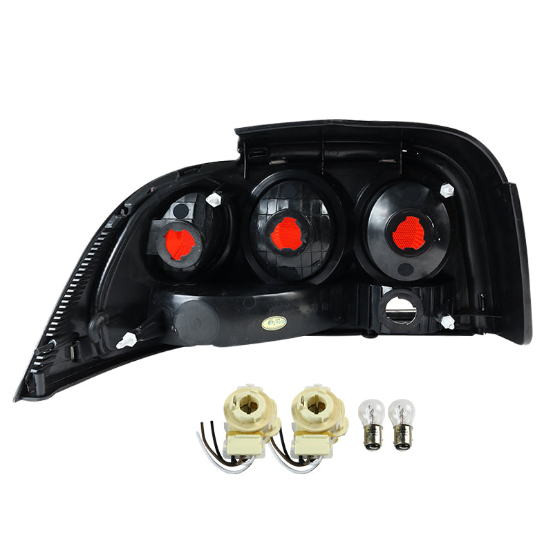1994-1998 Ford Mustang SN95 Tail Lights (Matte Black Housing / Clear Lens)