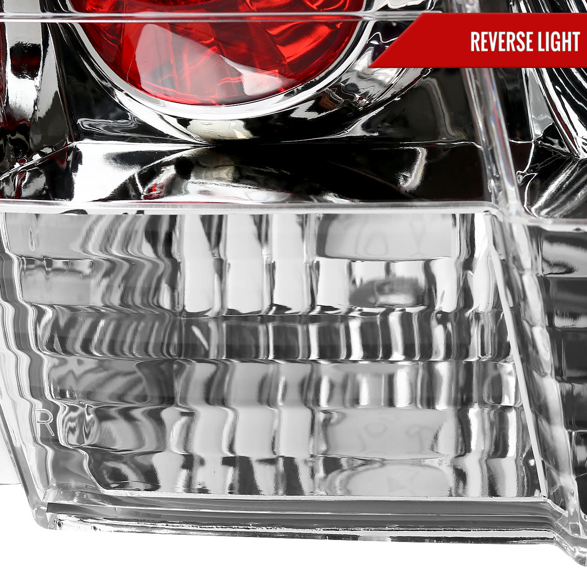 1999-2004 Ford Mustang New Edge Tail Lights (Chrome Housing / Clear Lens)