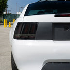 1999-2004 Ford Mustang New Edge Red Marker Sequential LED Tail Lights (Glossy Black Housing / Smoked Lens)