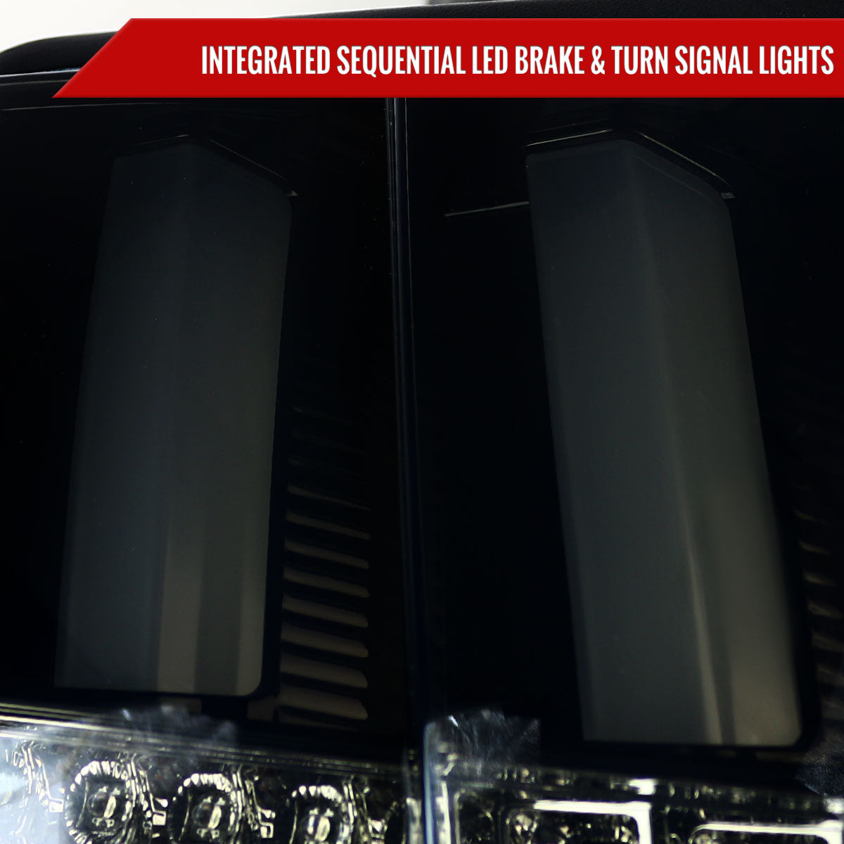 1999-2004 Ford Mustang New Edge Sequential LED Tail Lights (Glossy Black Housing / Smoked Lens)