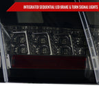 1999-2004 Ford Mustang New Edge Sequential LED Tail Lights (Glossy Black Housing / Smoked Lens)