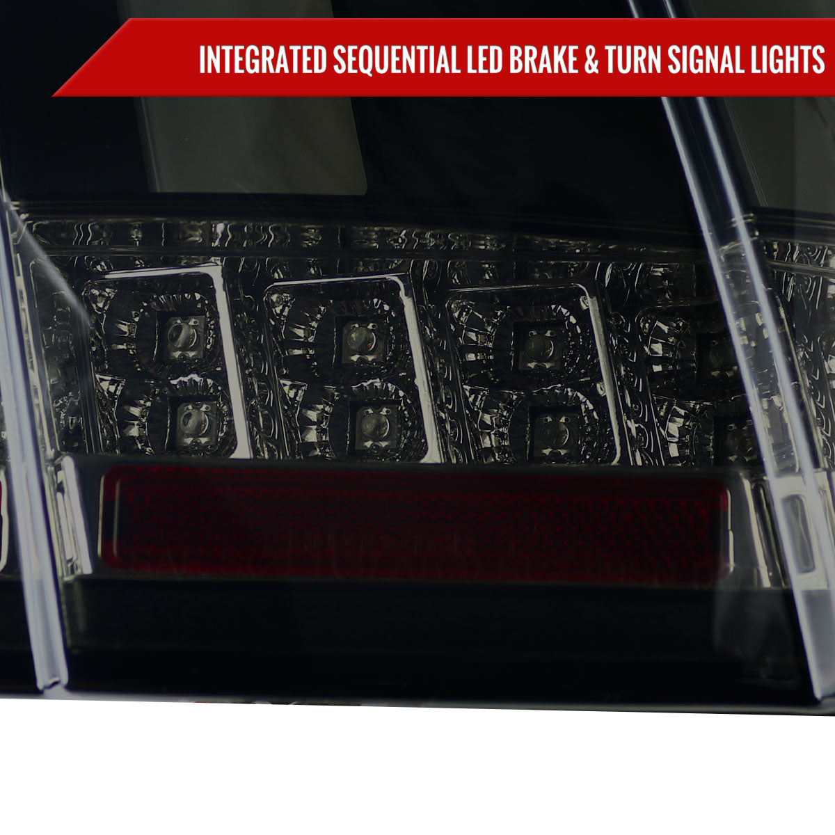 1999-2004 Ford Mustang New Edge Sequential LED Tail Lights (Glossy Black Housing / Smoked Lens)