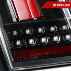 1999-2004 Ford Mustang New Edge Sequential LED Tail Lights (Jet Black Housing / Clear Lens)