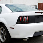 1999-2004 Ford Mustang New Edge Sequential LED Tail Lights (Jet Black Housing / Clear Lens)