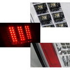 1999-2004 Ford Mustang New Edge LED Tail Lights (Chrome Housing / Clear Lens)