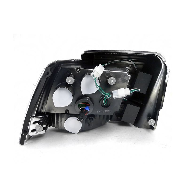 1999-2004 Ford Mustang New Edge LED Tail Lights (Chrome Housing / Clear Lens)