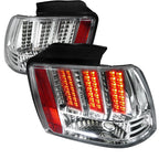 1999-2004 Ford Mustang New Edge LED Tail Lights (Chrome Housing / Clear Lens)