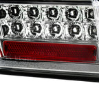 1999-2004 Ford Mustang New Edge Sequential LED Tail Lights (Chrome Housing / Clear Lens)
