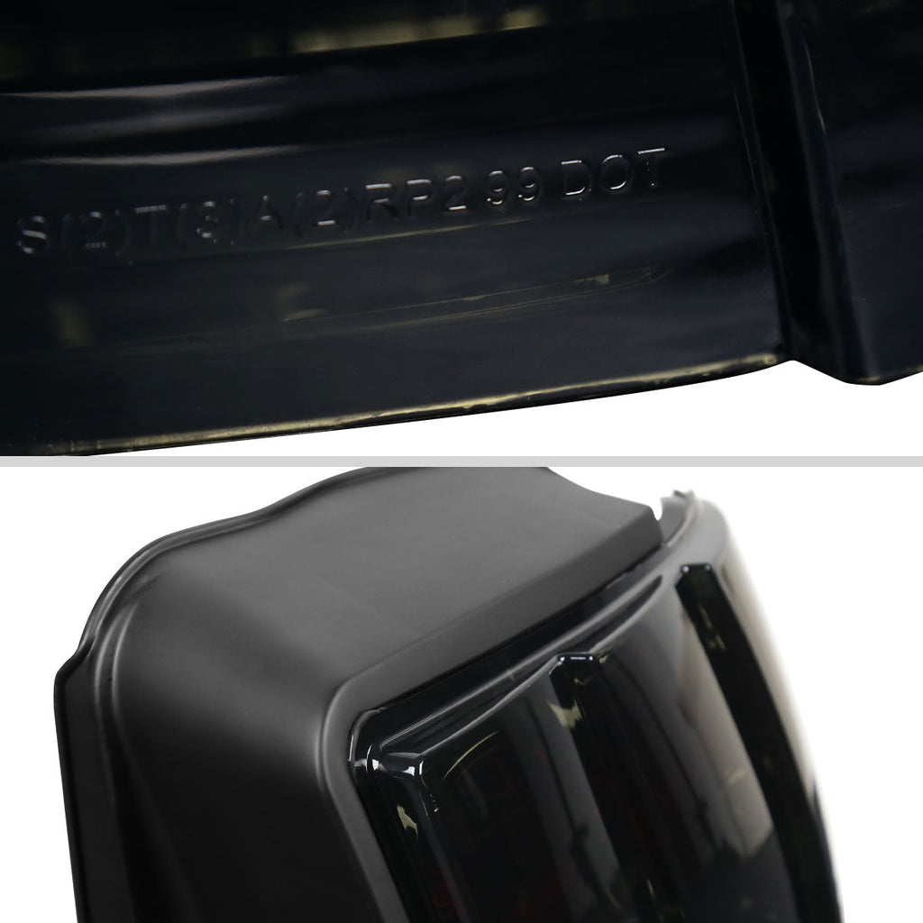 1999-2004 Ford Mustang New Edge Tail Lights (Chrome Housing / Smoked Lens)