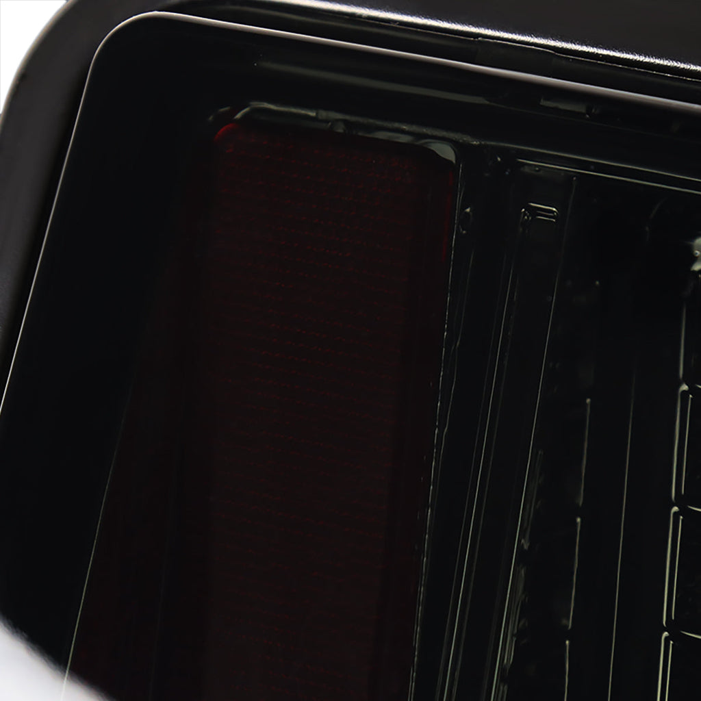 1999-2004 Ford Mustang New Edge Sequential LED Tail Lights - RS (Chrome Housing / Smoked Lens)