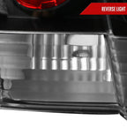 1999-2004 Ford Mustang New Edge Tail Lights (Matte Black Housing / Clear Lens)
